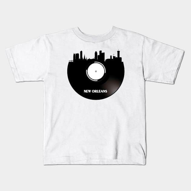 New Orleans Vinyl Kids T-Shirt by Ferrazi